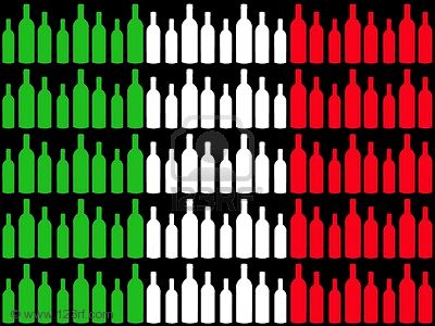 709372-bottiglie-di-vino-e-la-bandiera-italiana export italiano del vino
